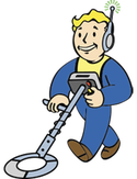a fallout vault boy from the video game fallout representing the fortune finder perk