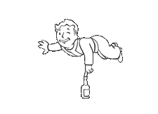 a fallout vault boy gif from fallout representing the agility special attribute