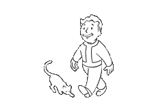 a fallout vault boy gif from fallout representing the luck special attribute