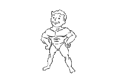 a fallout vault boy gif from fallout representing the strength special attribute